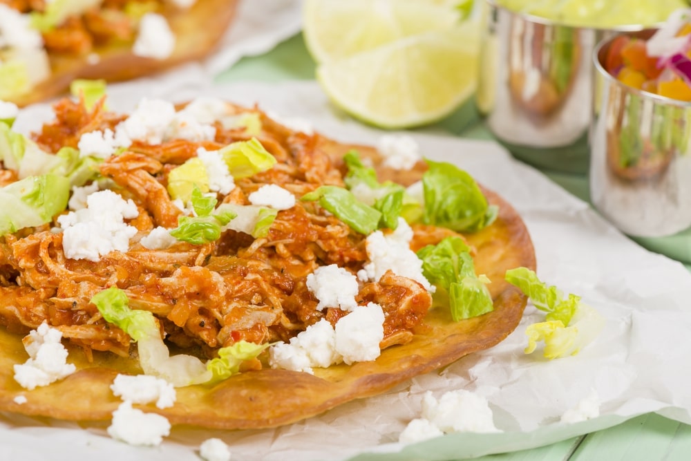 chicken tinga tostadas