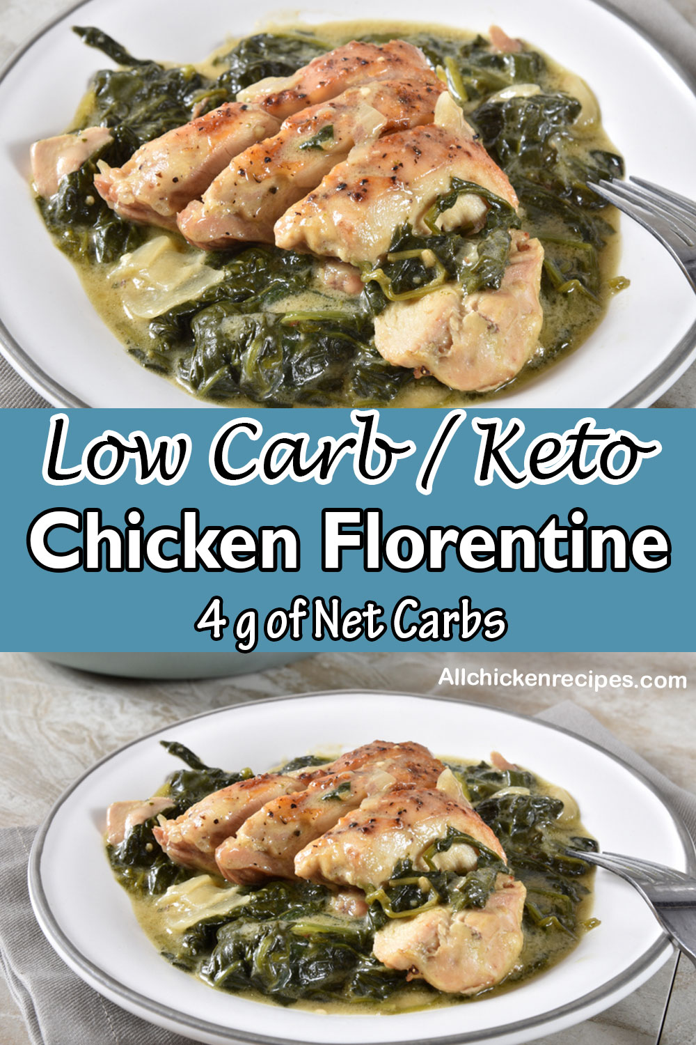 low carb keto chicken florentine