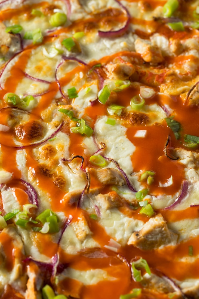 keto fathead buffalo chicken pizza