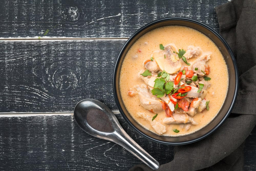 low carb thai coconut chicken soup