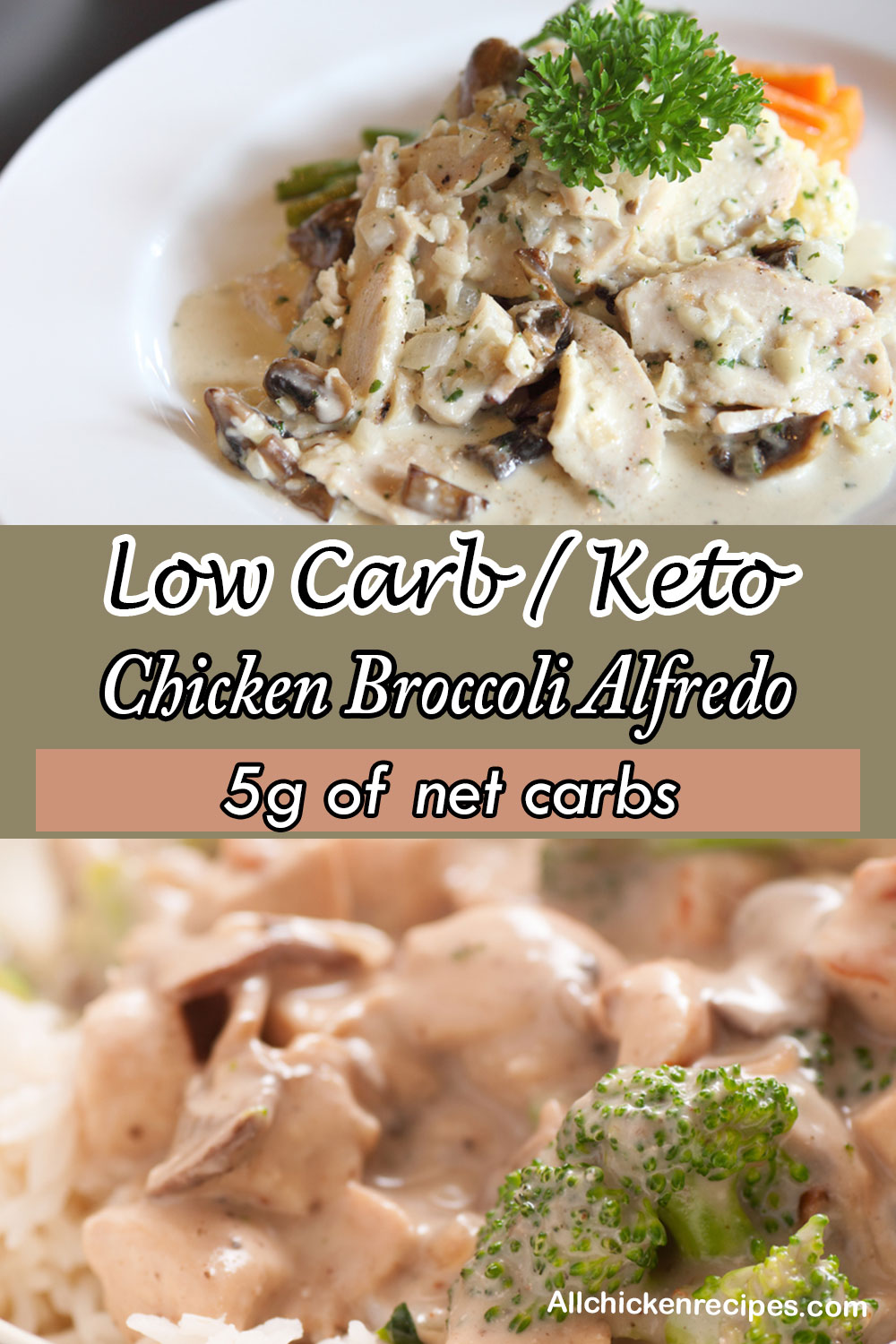 low carb Keto Chicken Broccoli Alfredo