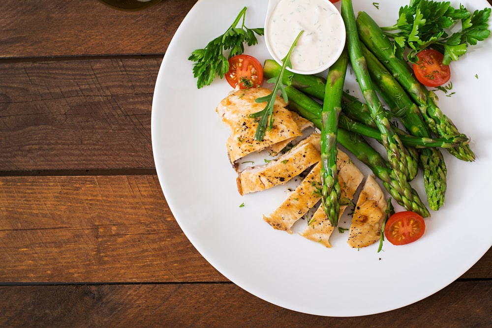 keto creamy lemon chicken and asparagus