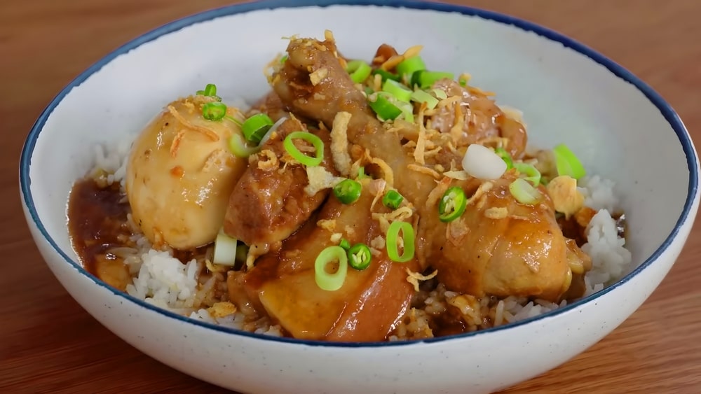 Classic chicken adobo with potato