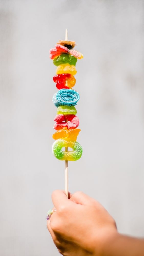 DIY Gummy candy kabobs