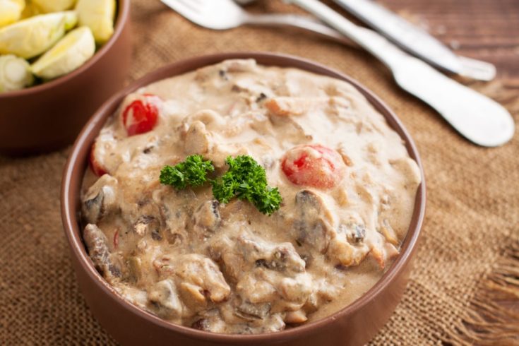 slow cooker chicken stroganoff