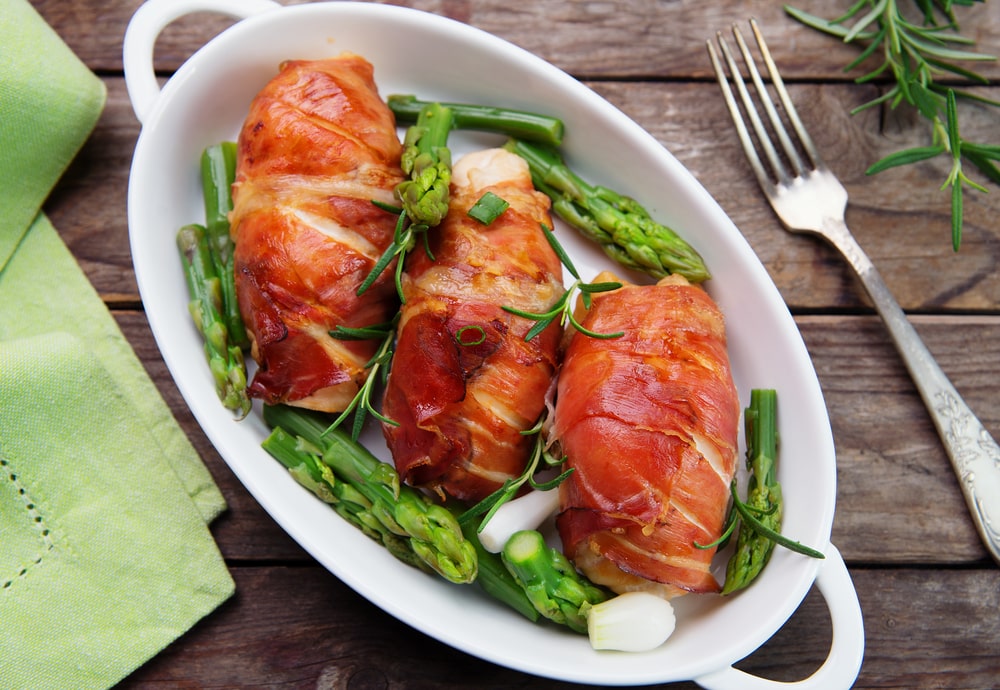 Baked Prosciutto Wrapped Chicken