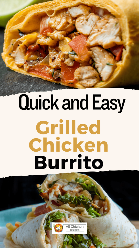 Homemade Grilled Chicken Burrito