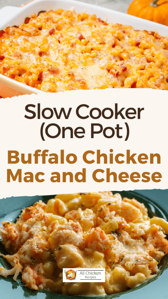 Crockpot Buffalo Chicken Mac and Cheese