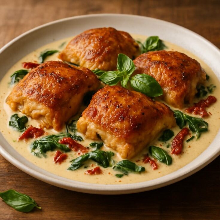 Creamy-Tuscan-Chicken-Thighs