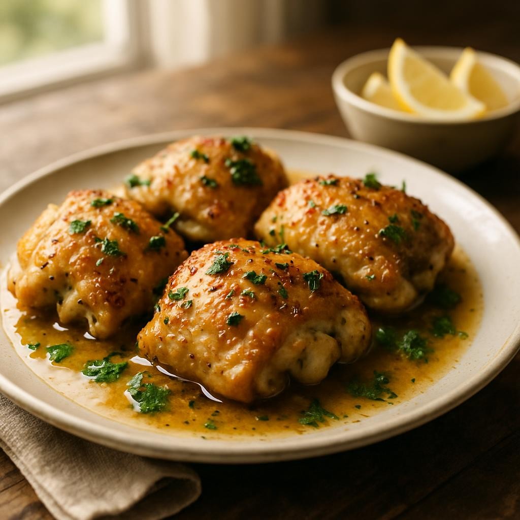 Garlic Butter Baked Chicken Thighs