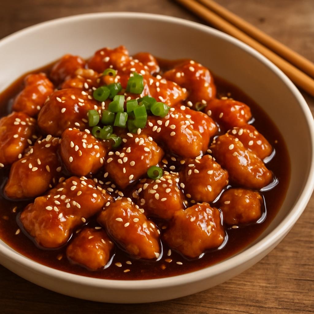Sesame Chicken with a Sticky Asian Sauce