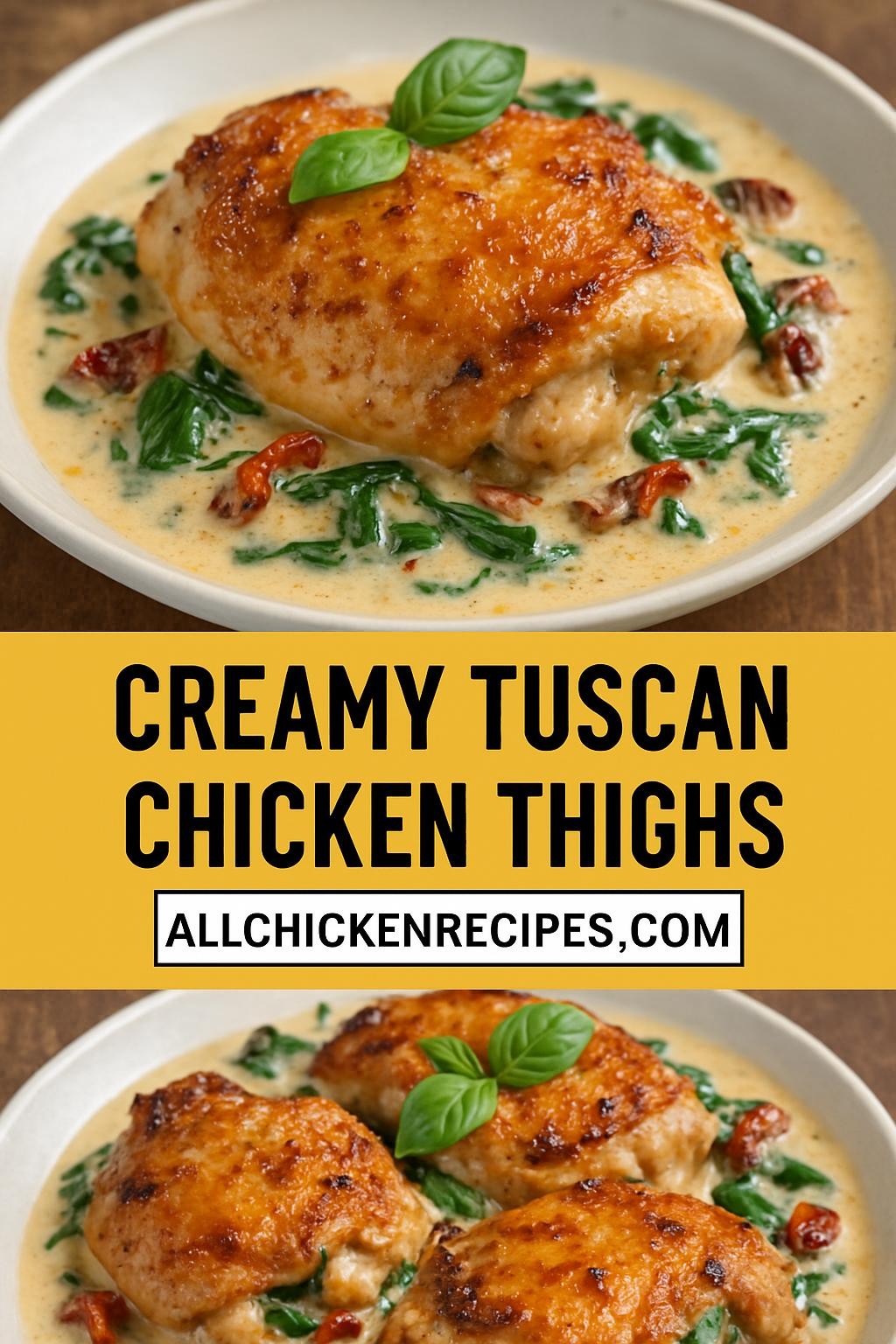 Creamy Tuscan Chicken Thighs