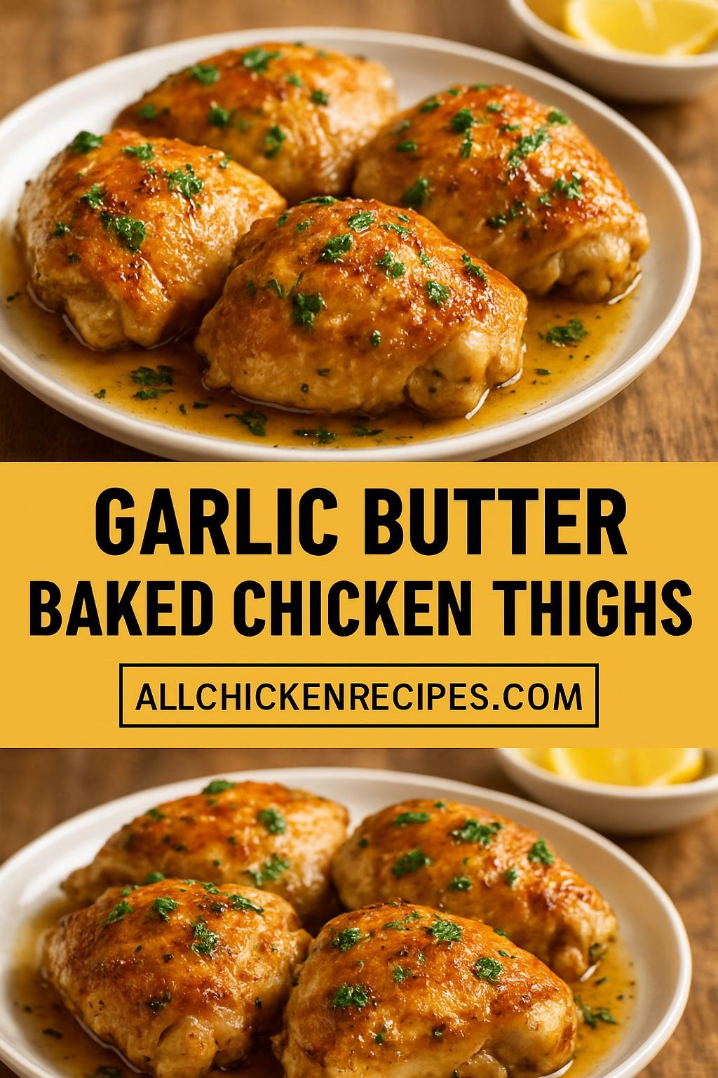 Garlic Butter Baked Chicken Thighs