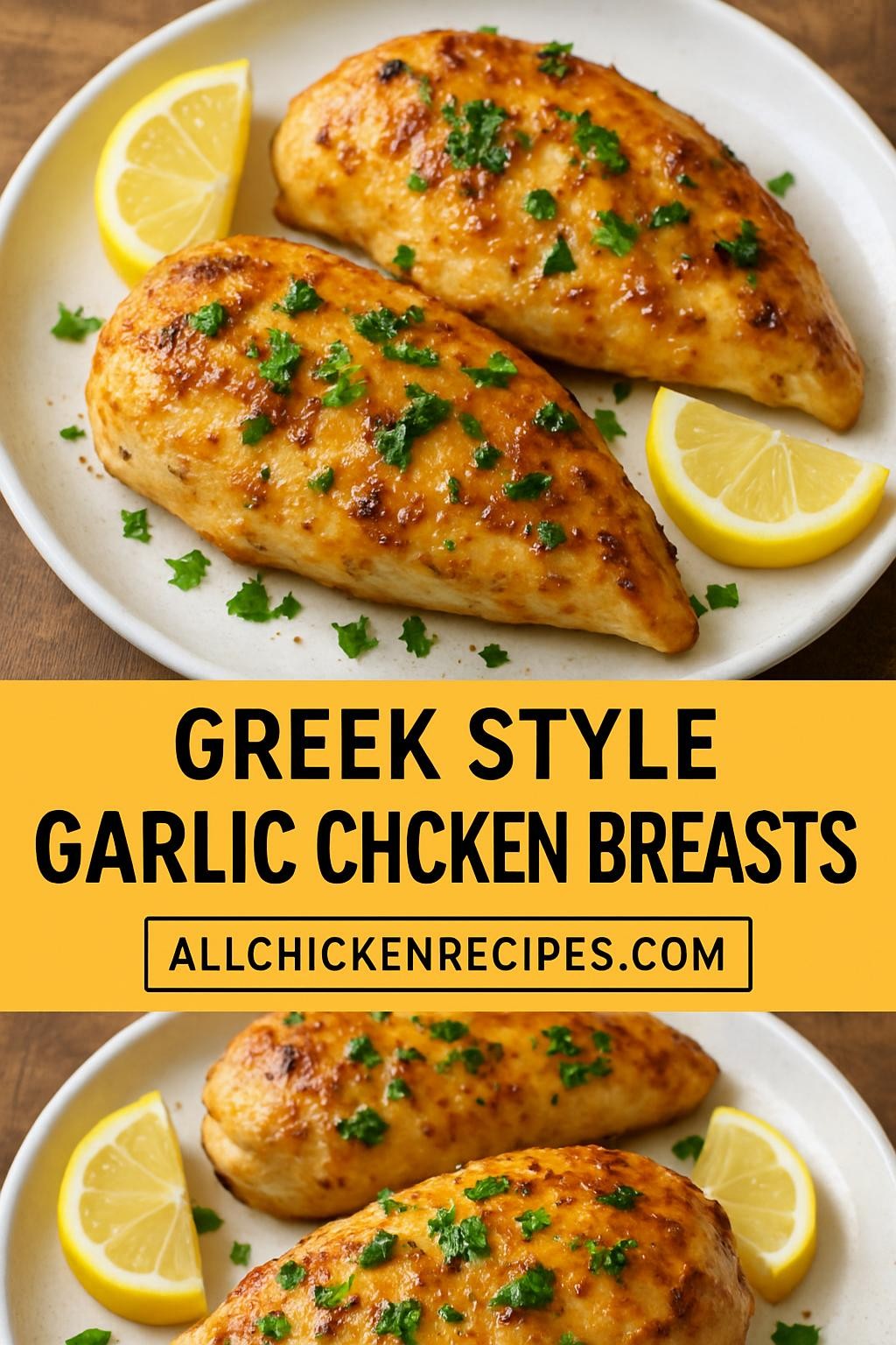 Greek Style Garlic Chicken Breasts