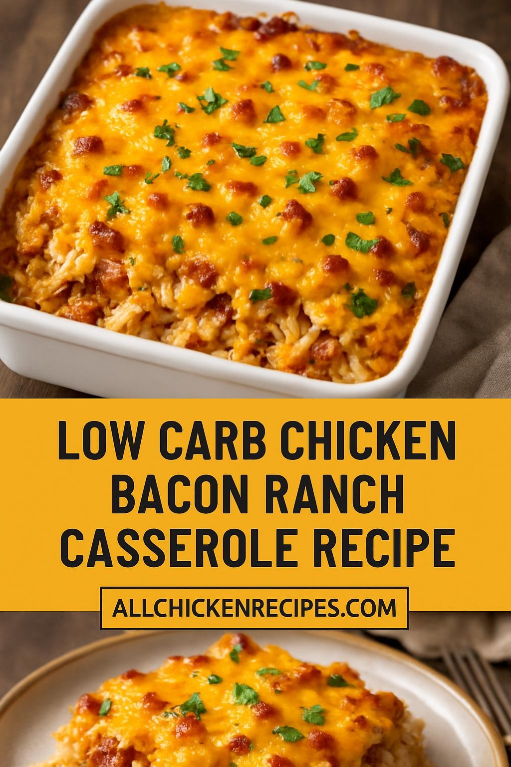 low carb chicken bacon ranch casserole recipe