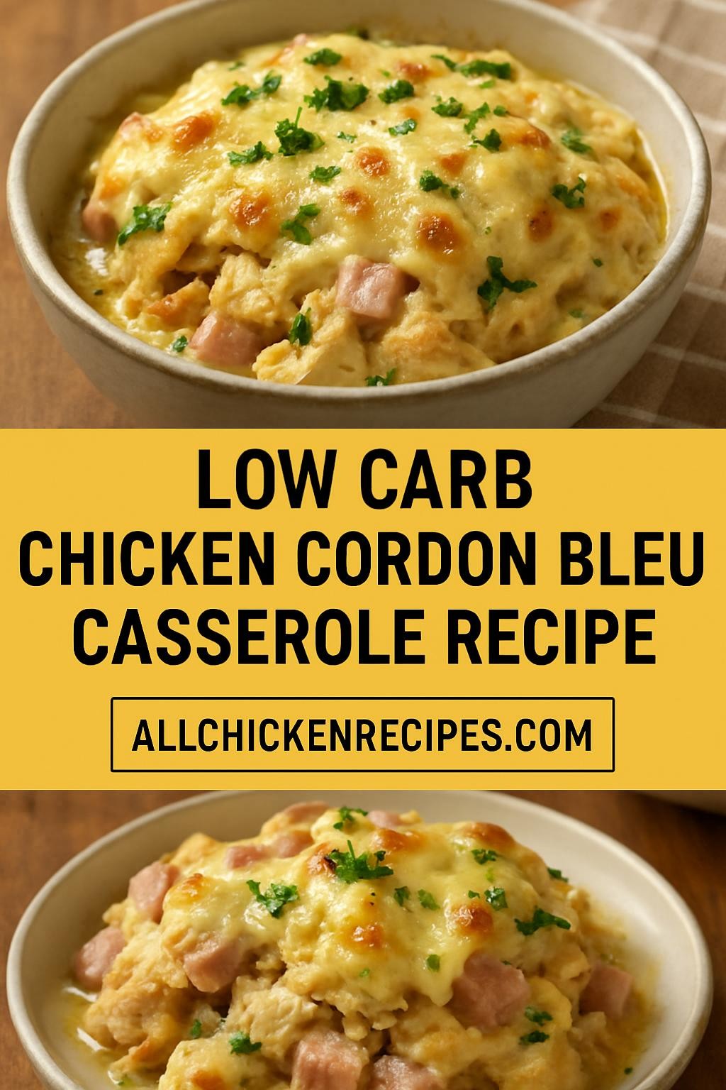 low carb chicken cordon bleu casserole recipe