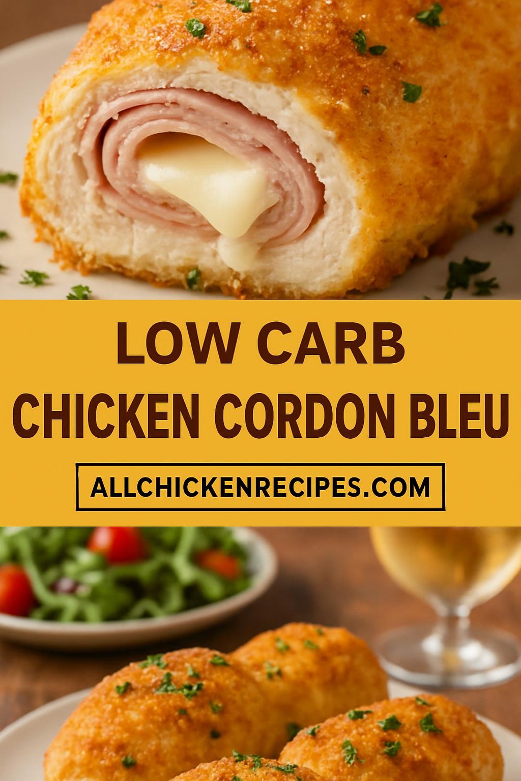 low carb chicken cordon bleu