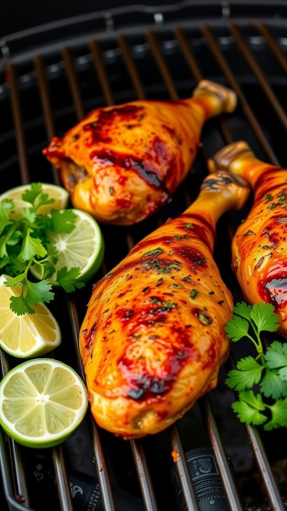 Grilled chicken legs with a smoky and zesty chipotle lime flavor.