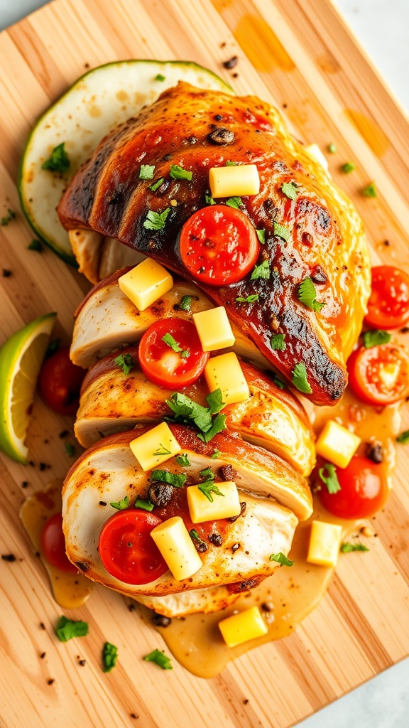 Stuffed chicken breast with chorizo and pepper jack cheese