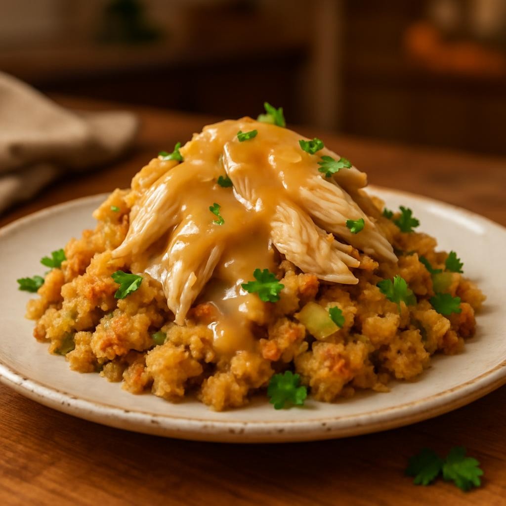 crockpot chicken with stuffing
