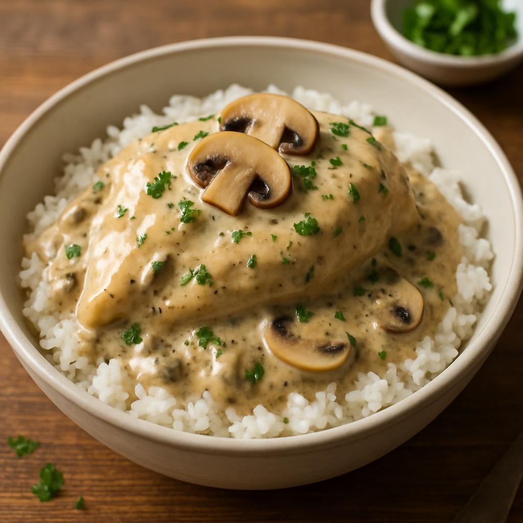 crockpot cream of mushroom chicken recipe