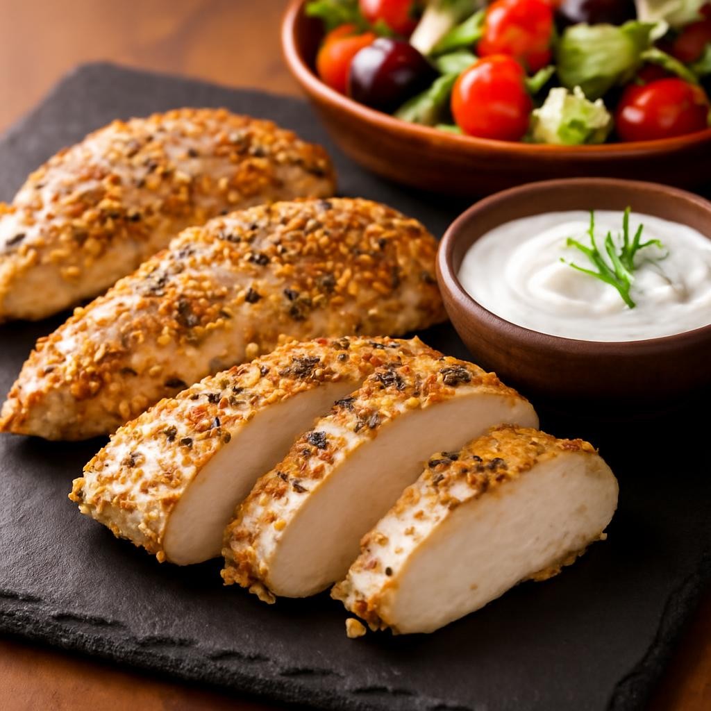 Greek Style Garlic Chicken Breasts
