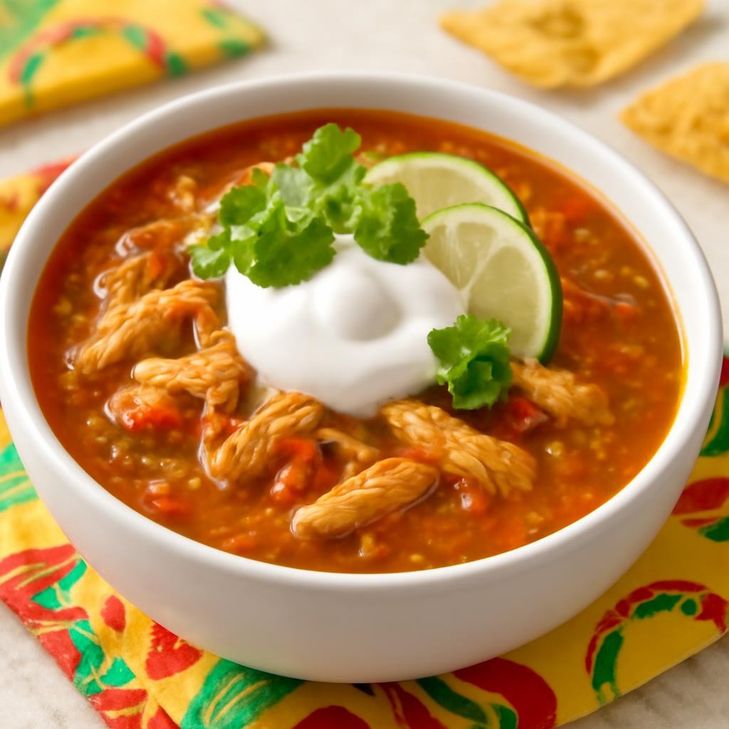 The BEST Keto Chicken Taco Soup