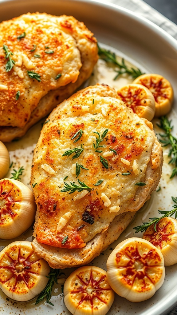 Delicious Garlic Parmesan Roasted Chicken