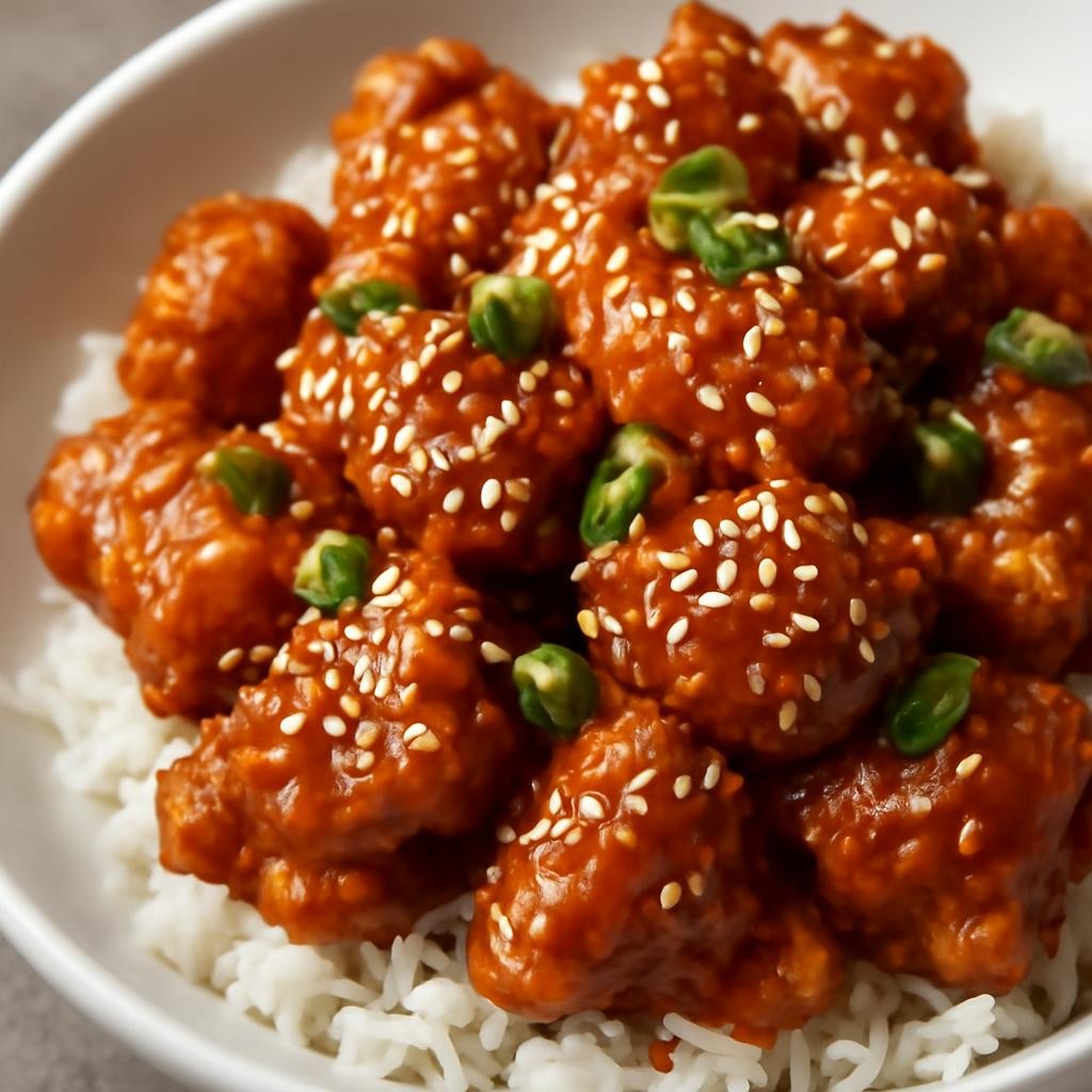 Sesame Chicken with a Sticky Asian Sauce