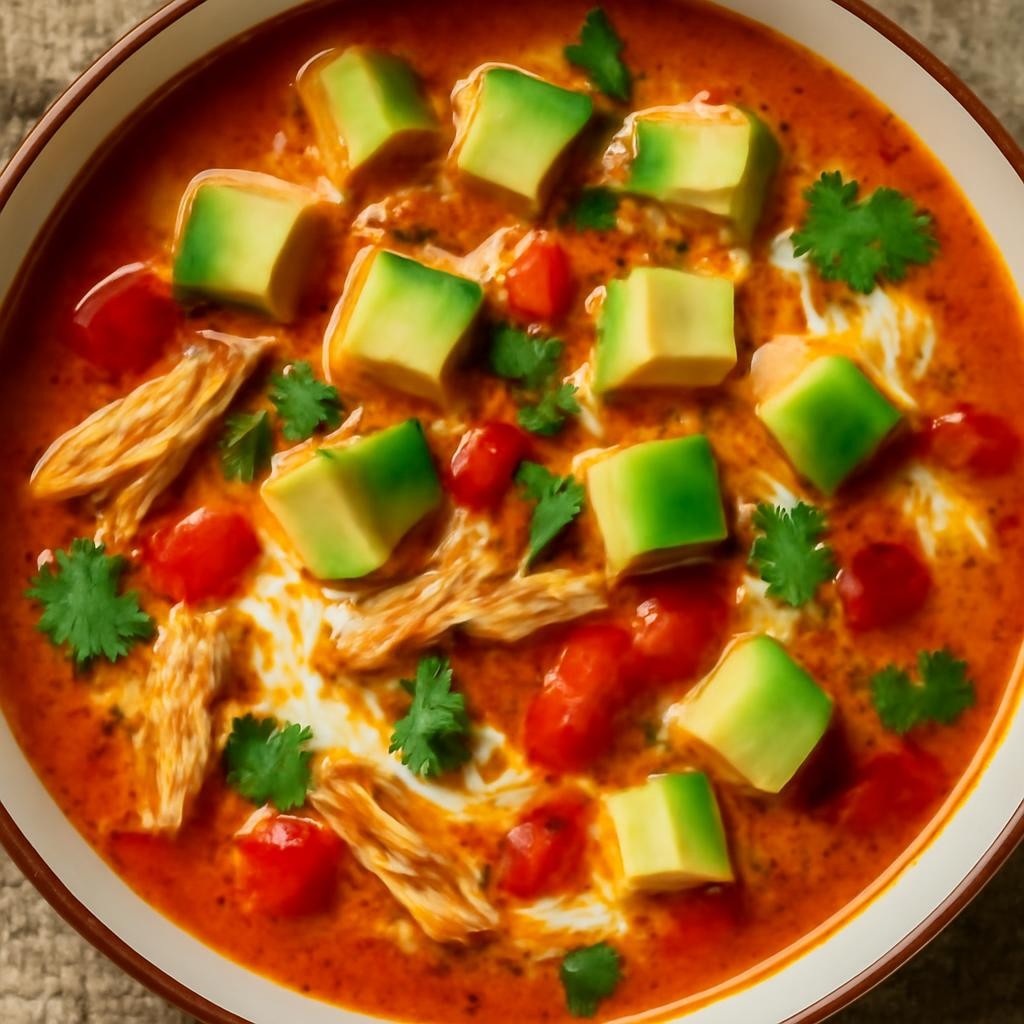 The BEST Keto Chicken Taco Soup