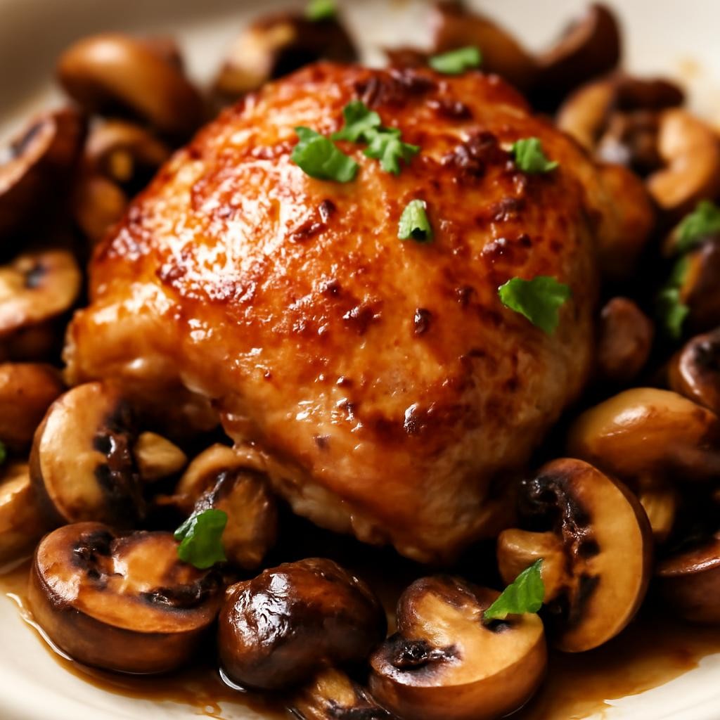 mushroom chicken thigh recipe