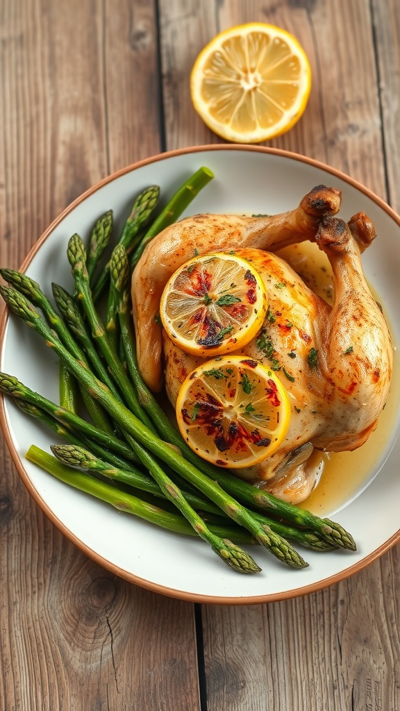 Lemon Herb Chicken with Asparagus dish.