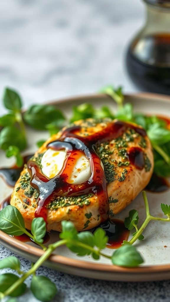 Stuffed chicken breast with pesto and goat cheese
