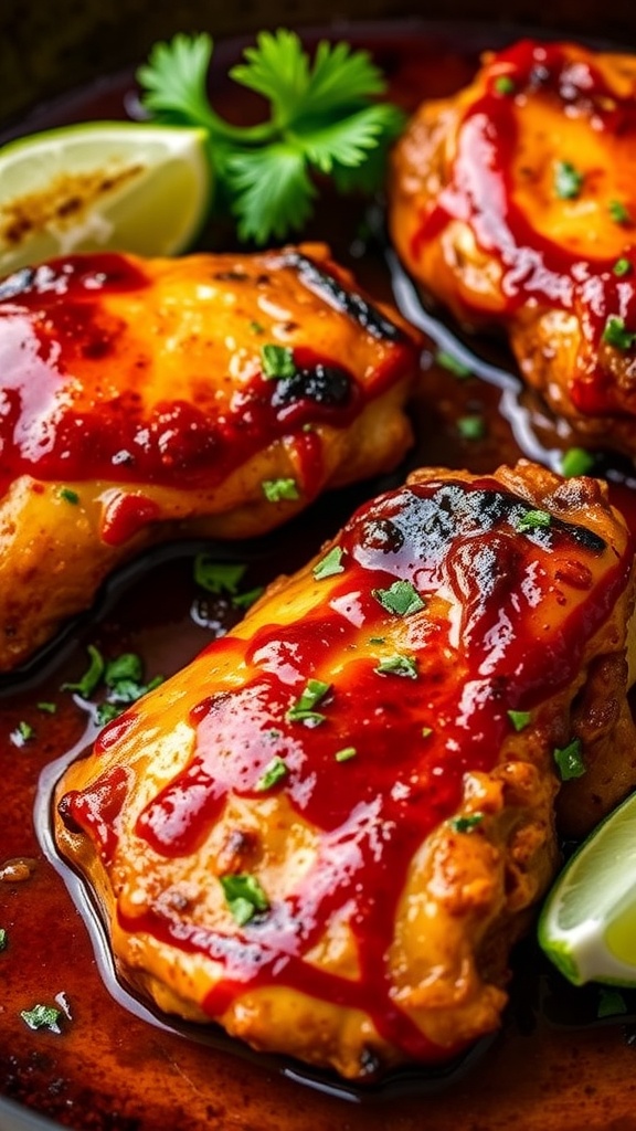 Sweet and Spicy Chipotle Chicken Thighs