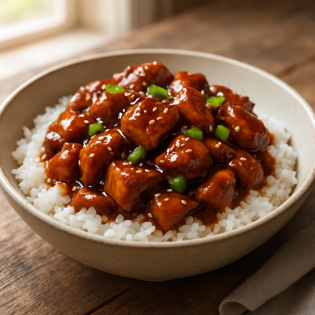Crockpot Bourbon Chicken