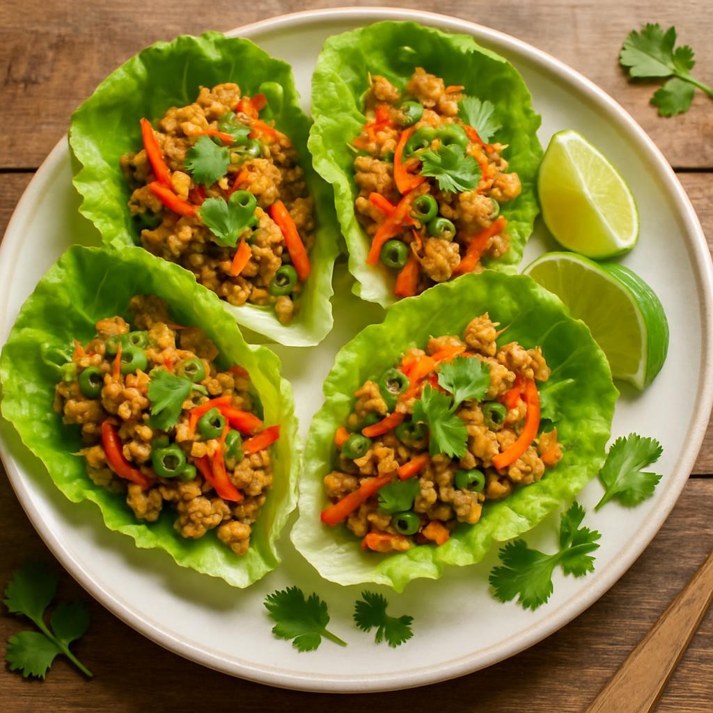 Low-Carb-Thai-Chicken-Lettuce-Wraps