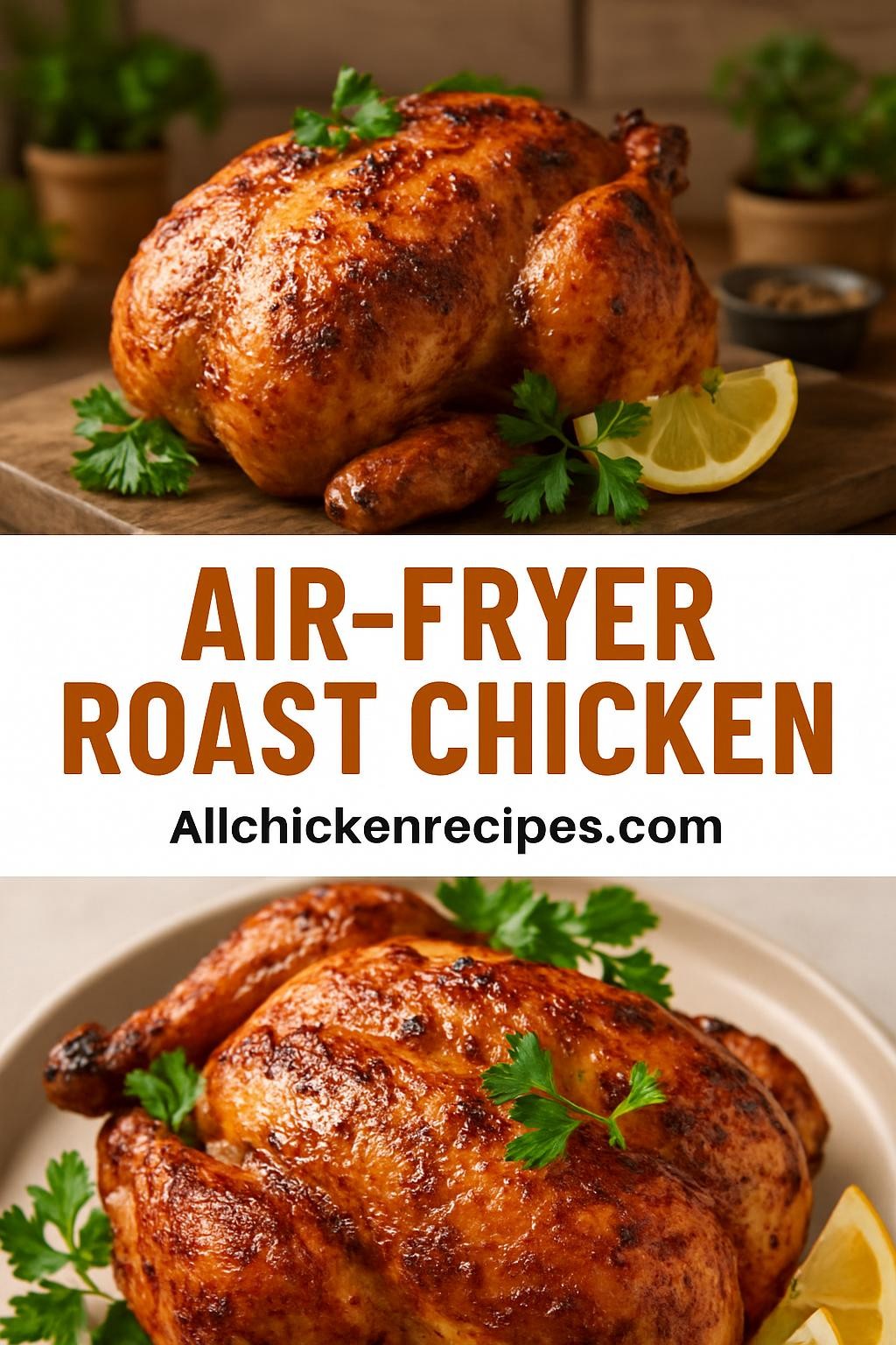 Air-fryer roast chicken