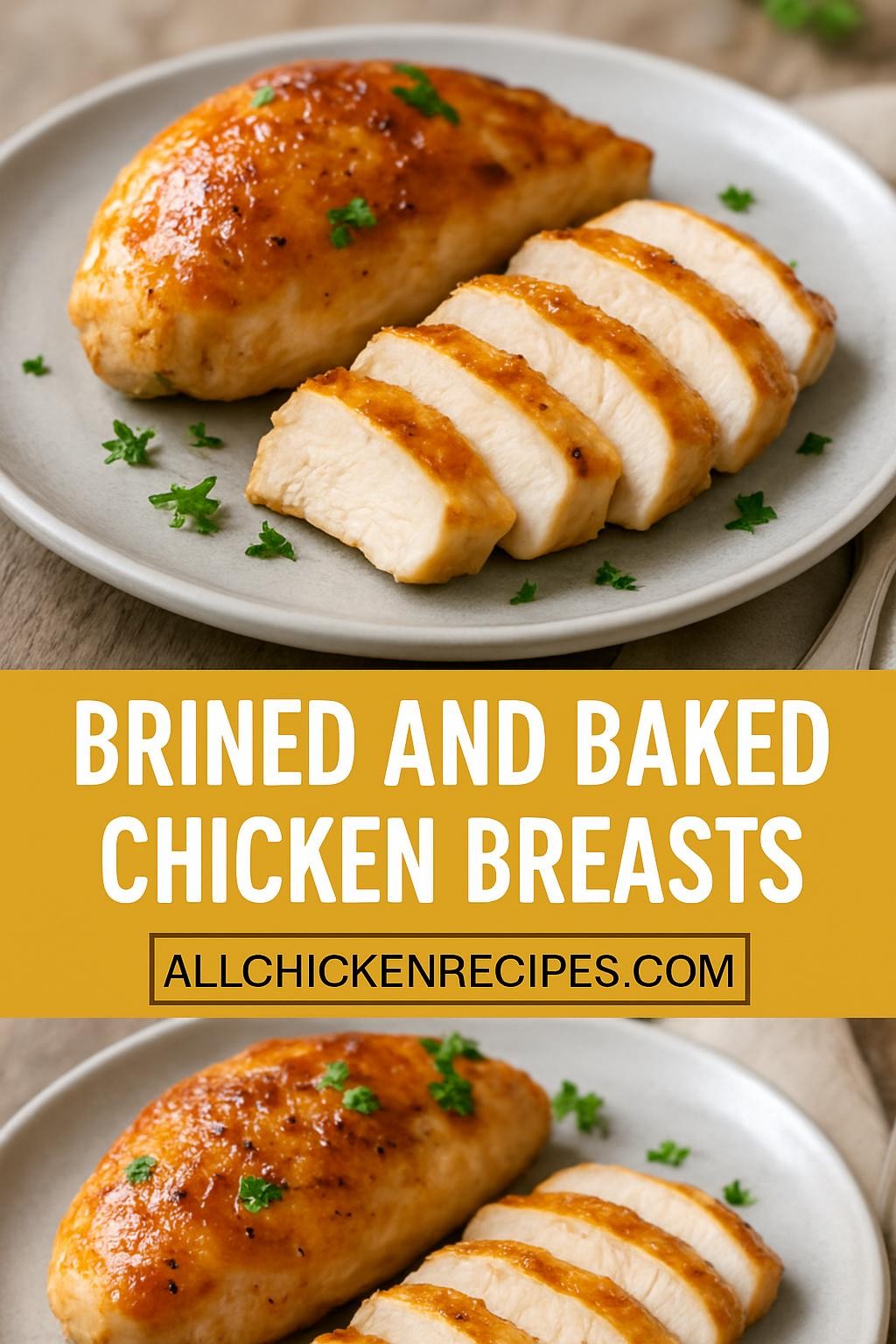 Brined and Baked Chicken Breasts