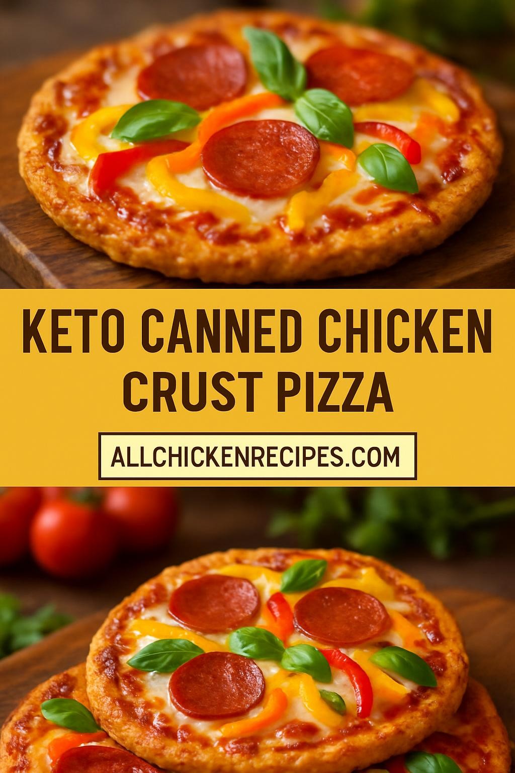 Keto Canned Chicken Crust Pizza