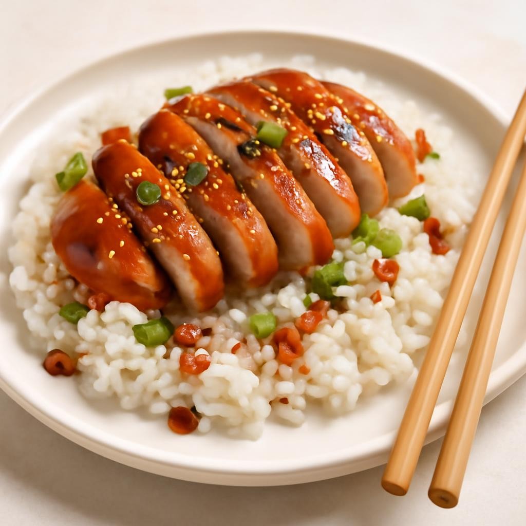 Japanese Chicken Thighs with Sushi Rice