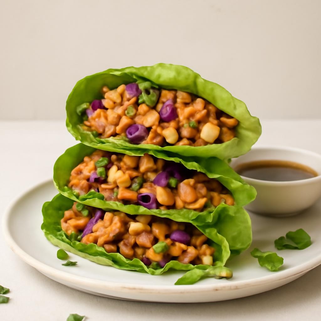 Low Carb Thai Chicken Lettuce Wraps