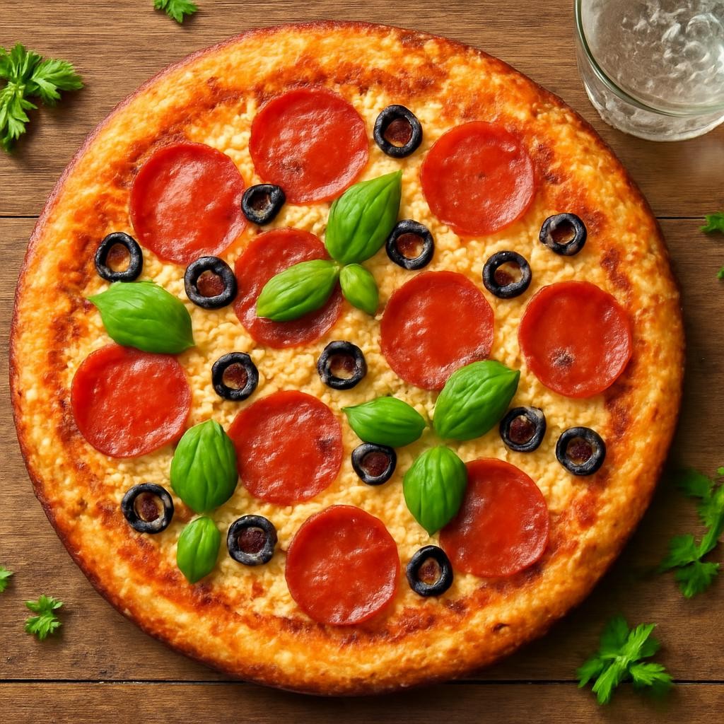 Keto Canned Chicken Crust Pizza
