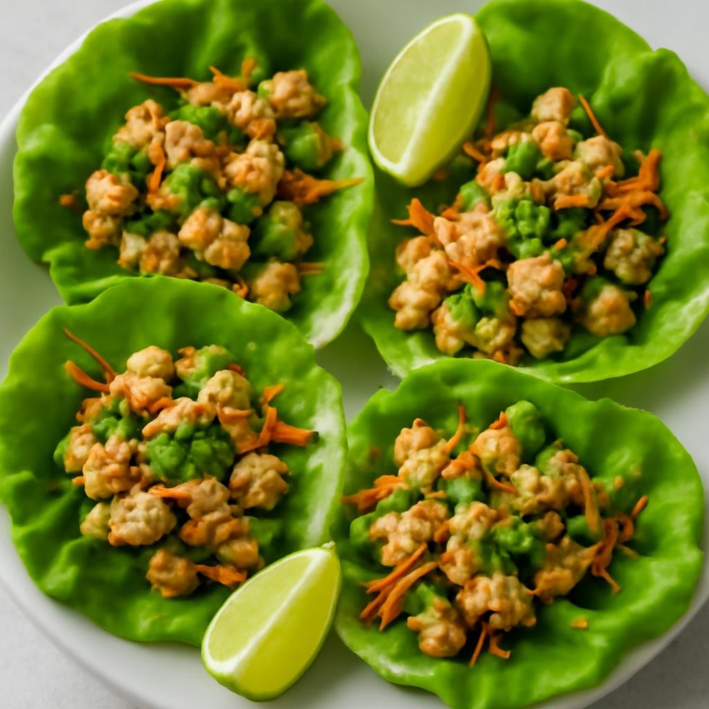 Low Carb Thai Chicken Lettuce Wraps